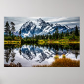 Mount Baker gereflecteerd Poster (Voorkant)