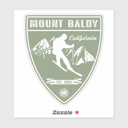 Mount Baldy California Sticker (Vel)