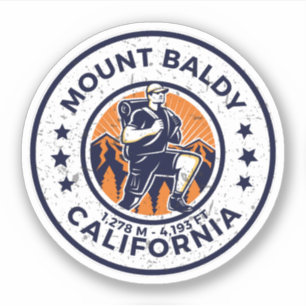 mount baldy Hiking, montana alpine pass Sticker