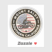 Mount Baldy Motorcycle, Montana Alpine Pass Sticker (Vel)