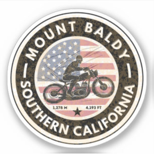 Mount Baldy motorfiets, Montana alpien pas Sticker
