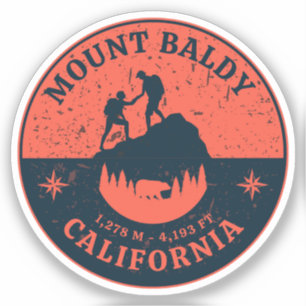 Mount Baldy-wandelen, Montana alpiene pas Sticker