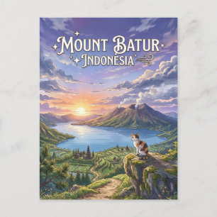 Mount Batur, Bali, Indonesië Indonesië Briefkaart
