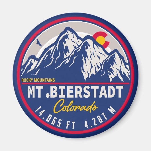 Mount Bierstadt - Colorado 14ers vier Magneet (Voorkant)