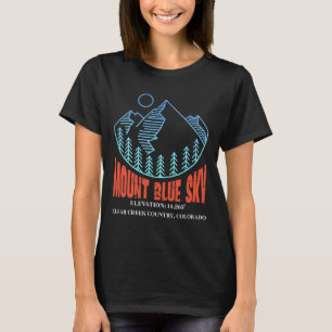 Mount Blue Sky Colorado Skiberch Skiën Skiloper T-shirt