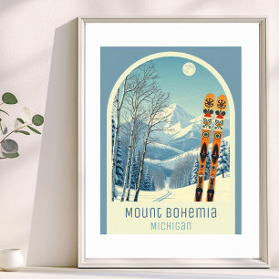 Mount Bohemia Michigan skigebied Poster
