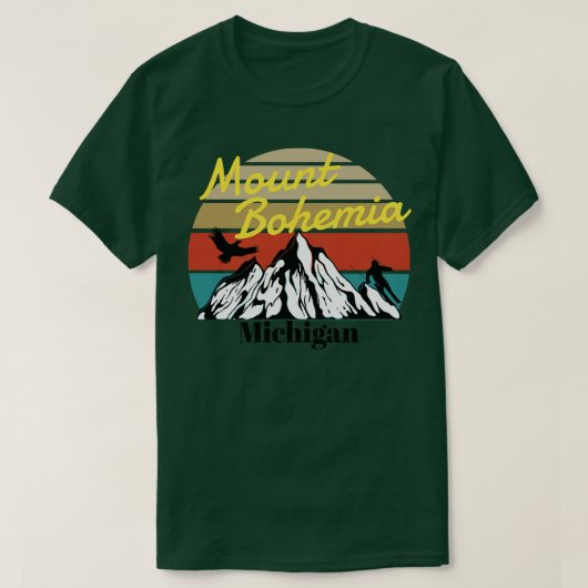 Mount Bohemia ski Michigan T-shirt (Design voorkant)