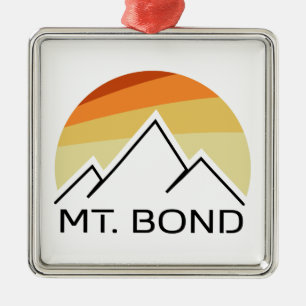 Mount Bond New Hampshire Retro Metalen Ornament