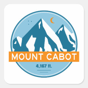 Mount Cabot New Hampshire Stars Moon Vierkante Sticker