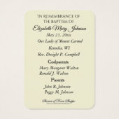 Mount Carmel Baptism Christening Remembrance Kaart (Achterkant)