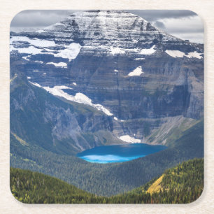 Mount Chapman & Lake Wurdeman Vierkante Kartonnen Onderzetter
