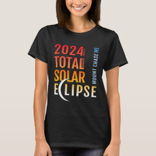 Mount Chase Maine ME Totale Zonsverduistering 2024 T-shirt