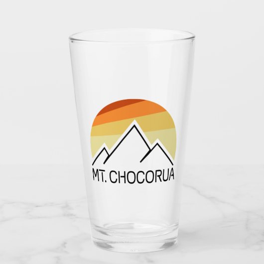 Mount Chocorua New Hampshire Retro Glas (Voorkant)