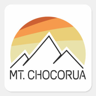 Mount Chocorua New Hampshire Retro Vierkante Sticker
