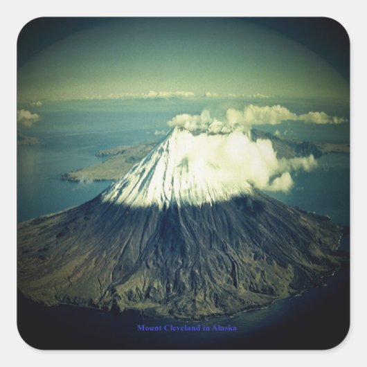 Mount Cleveland, Alaska Vierkante Sticker (Voorkant)