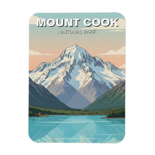 Mount Cook National Park Nieuw-Zeeland Ansichtkaar Magneet