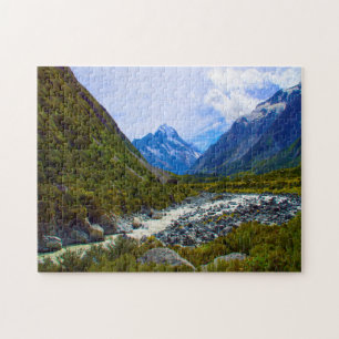 Mount Cook Nieuw-Zeeland. Legpuzzel