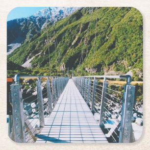 Mount Cook - Nieuw-Zeeland Vierkante Kartonnen Onderzetter