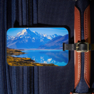 Mount Cook Overlook Lake Pukaki, NZ Bagagelabel