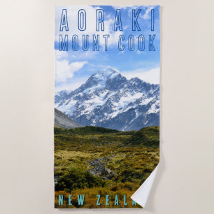MOUNT COOK SOUTH ISLAND NIEUW-ZEELAND STRANDLAKEN