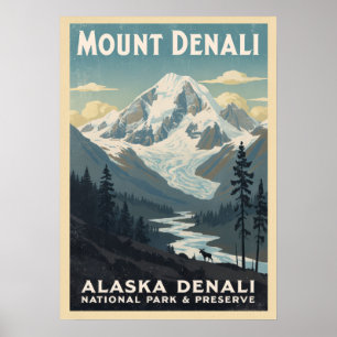 Mount Denali - Alaska Denali Nationaal Park Poster