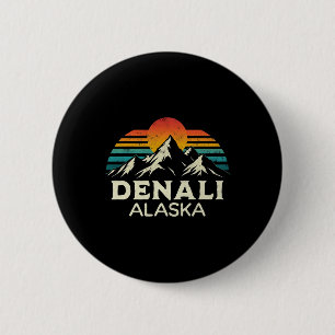 Mount Denali Alaska Wandel Klim Avontuur Nati Ronde Button 5,7 Cm