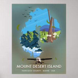 Mount Desert Island, Hancock County, Maine, Vereni Poster