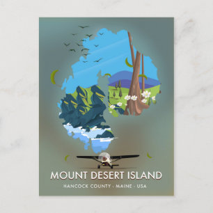 Mount Desert Island, Hancock County, Maine, VS, Briefkaart