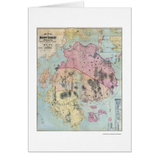 Mount Desert Island Maine Map - 1887