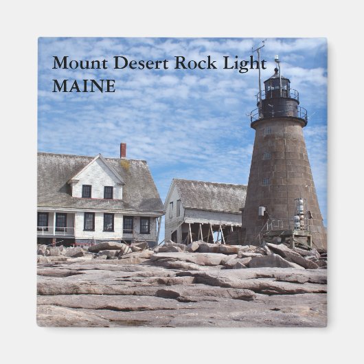 Mount Desert Rock Light, Maine Magnet Magneet (Voorkant)