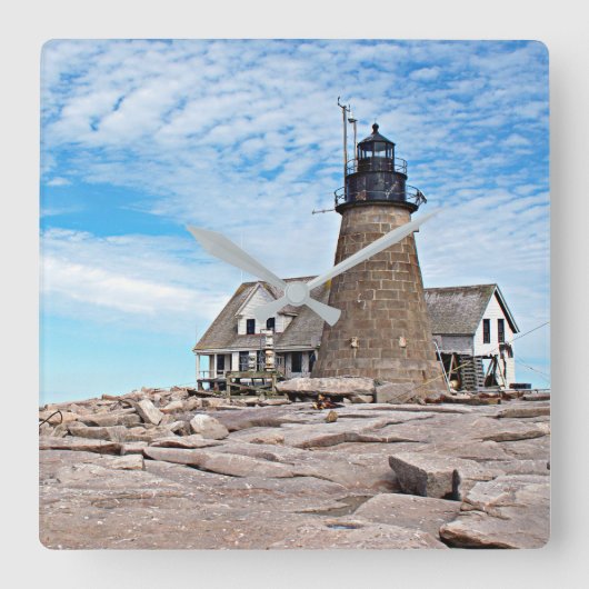 Mount Desert Rock Lighthouse, Maine Vierkante Klok (Voorkant)