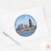 Mount Desert Rock Lighthouse, Stickers ronds du Ma (Enveloppe)