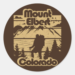 Mount Elbert Colorado Ronde Sticker