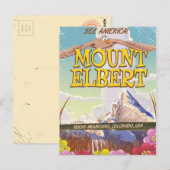 Mount Elbert, Colorado USA reisposter Briefkaart (Voorkant / Achterkant)