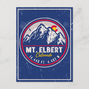 Mount Elbert Mount Elbert 14ers Retro Sunset Briefkaart