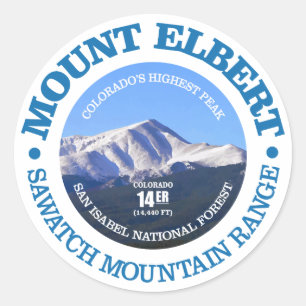 Mount Elbert Ronde Sticker