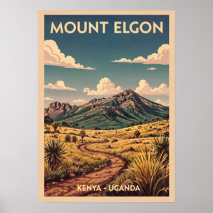 Mount Elgon Oeganda - Kenia V02 Poster