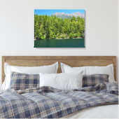 Mount Elinor en Lake Cushman Canvas Afdruk (Insitu (Slaapkamer))
