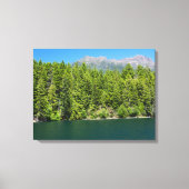 Mount Elinor en Lake Cushman Canvas Afdruk (Voorkant)