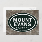 Mount Evans 14.265 FT CO Mountain Briefkaart (Voorkant / Achterkant)