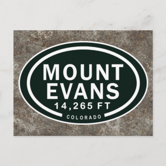 Mount Evans 14.265 FT CO Mountain Briefkaart (Voorkant)