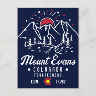 Mount Evans Colorado 14ers Mountain Minimalist Briefkaart