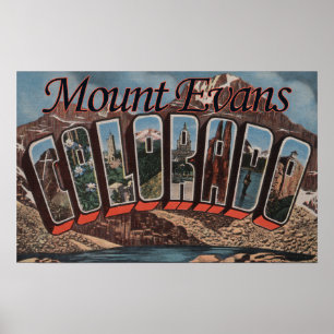 Mount Evans, Colorado - grote letterscènes Poster