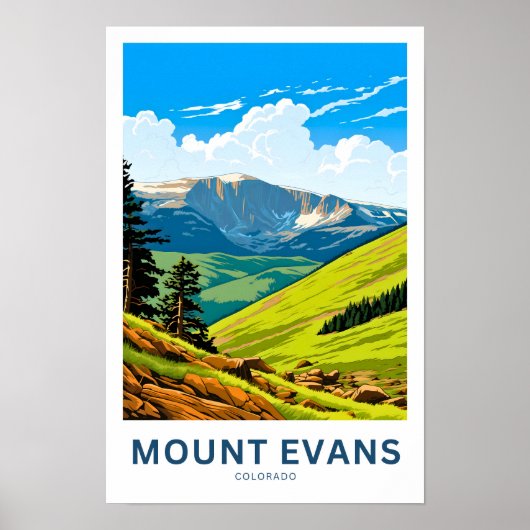 Mount Evans Colorado Reisprint Poster (Voorkant)