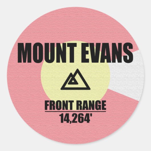 Mount Evans Ronde Sticker (Voorkant)