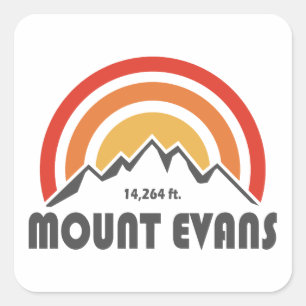 Mount Evans Vierkante Sticker