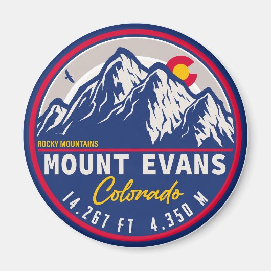 Mount Evans Wilderness 14er - Colorado-bergen Magneet (Voorkant)