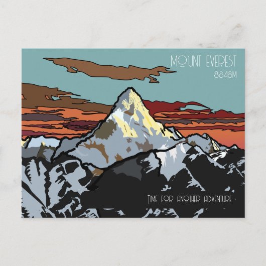 Mount Everest - De verbluffende top van de planeet Briefkaart (Voorkant)