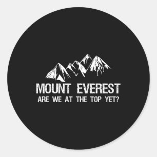 Mount Everest Grappige Bergbeklimming Expeditie Ronde Sticker