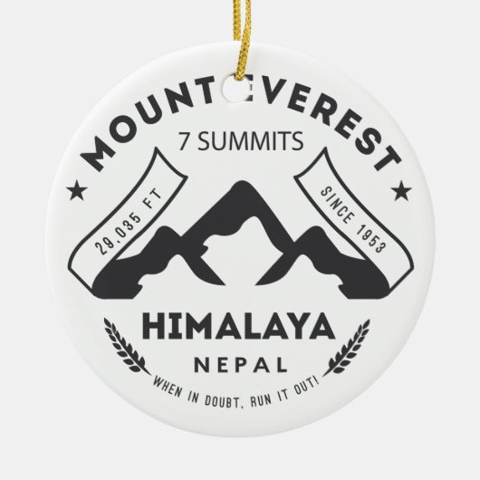 Mount Everest Keramisch Ornament (Voorkant)